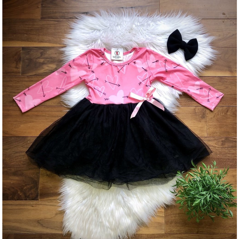 Wellington Designs Girls Heart Tulle Dress, Sz 6/7 NWT